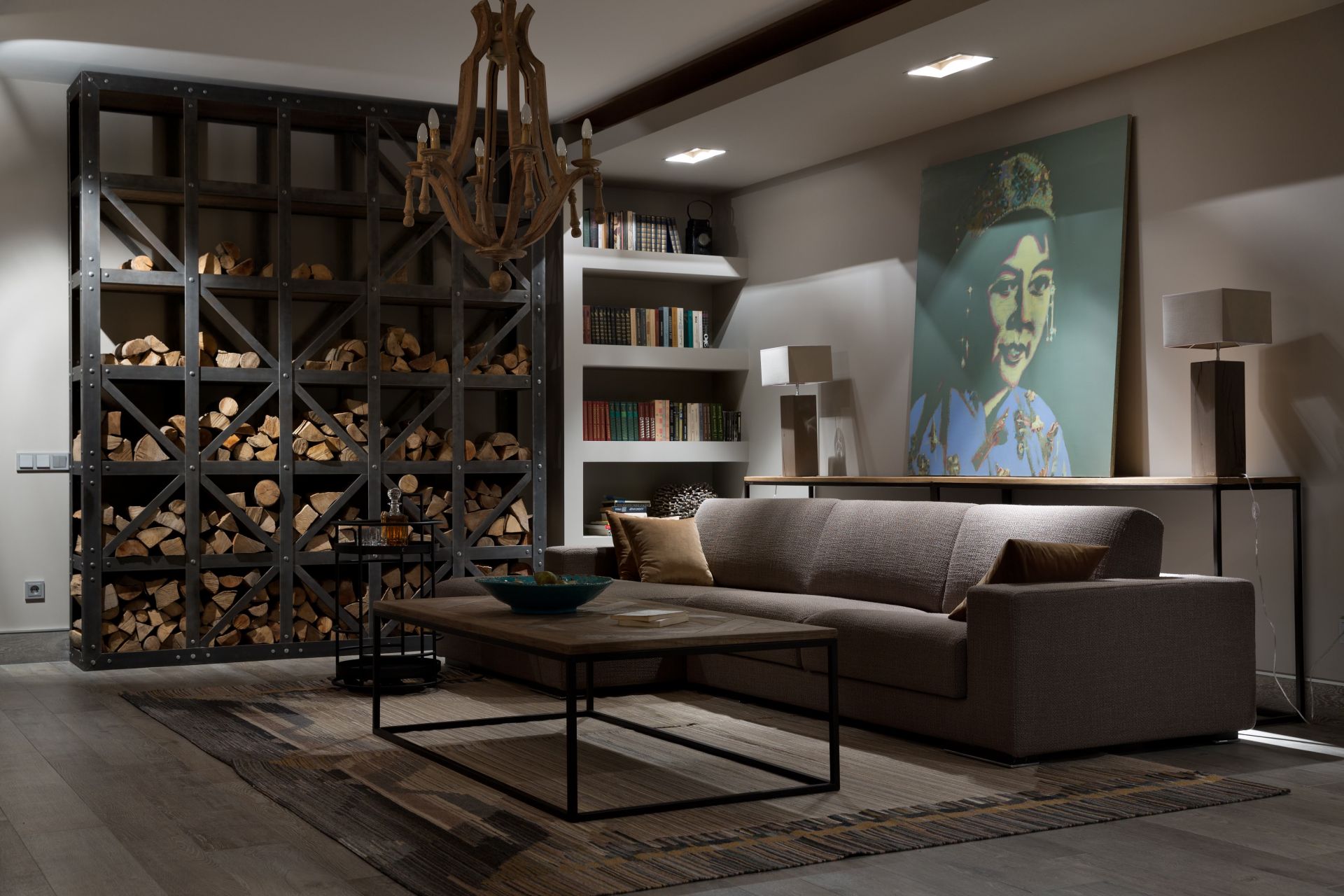 Folk-style living room interior