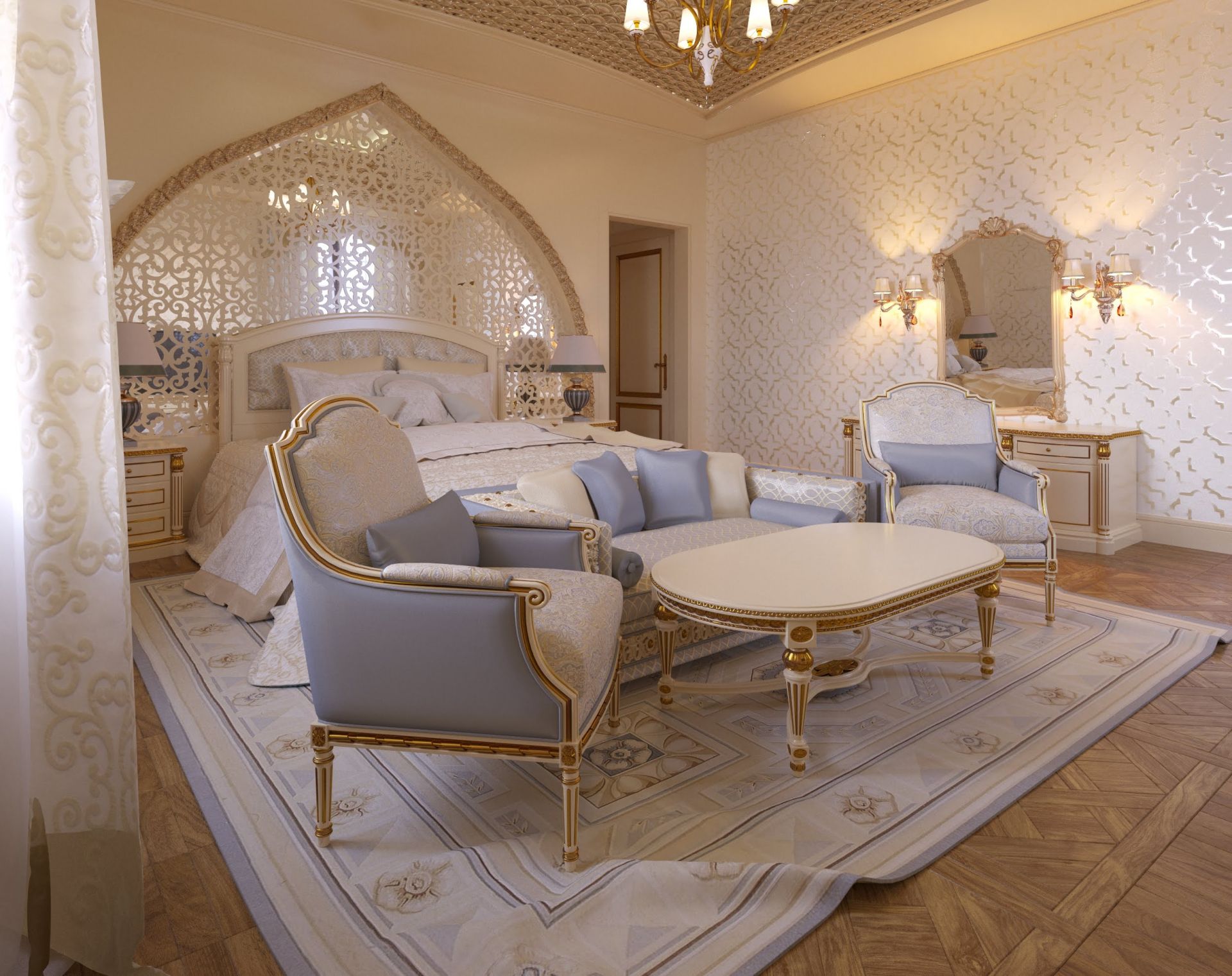 Oriental style bedroom