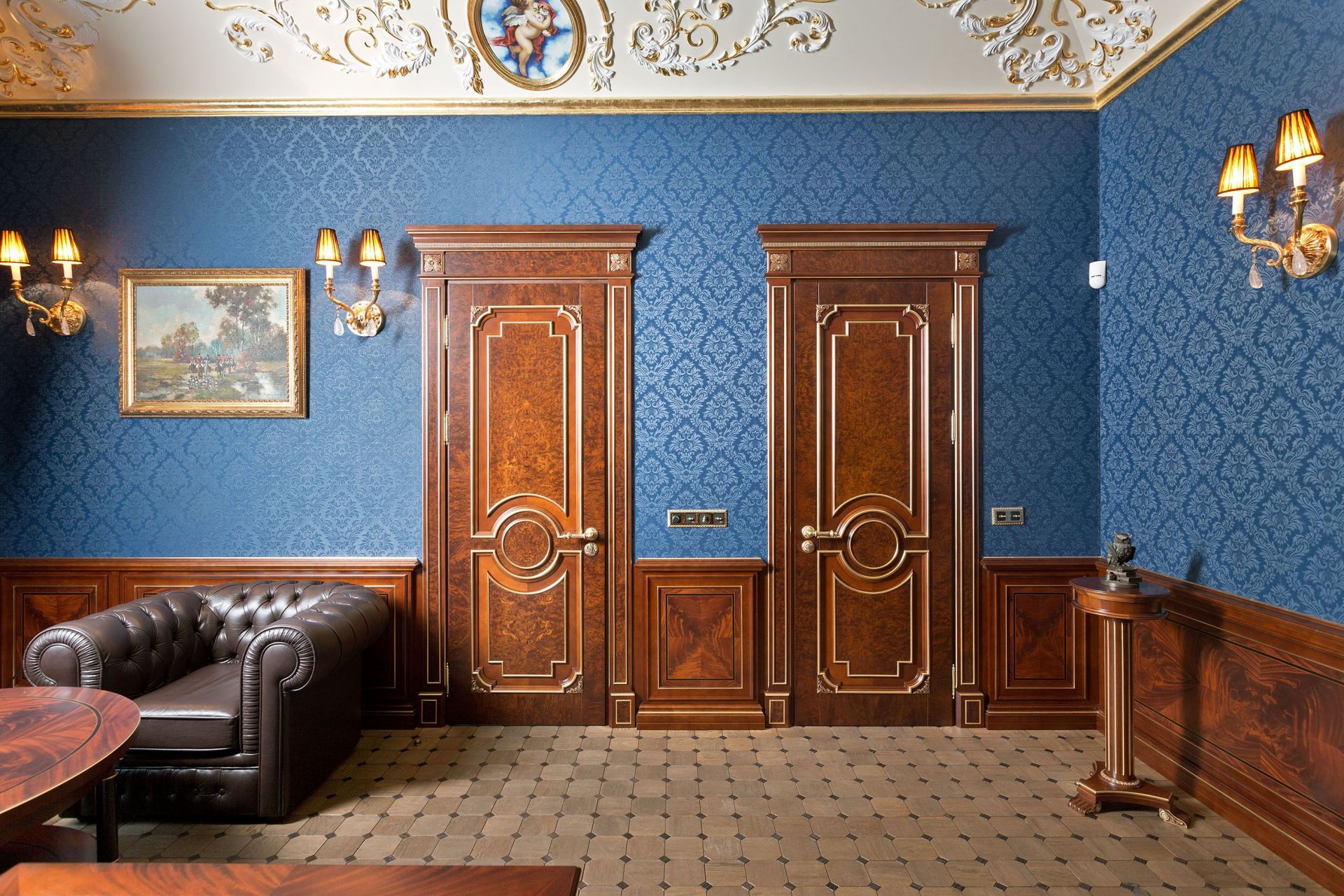Study interior with baroque elements