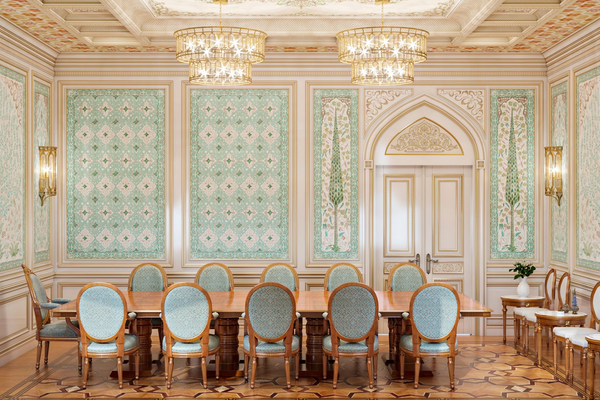 Design, Meeting room interior design in oriental style